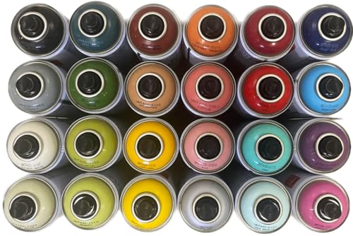 Sprühdosen 24 Montana Cans Synthetic Lack glänzend aufeinander abgestimmtes Farbspray von KLAMOTTEN STORE