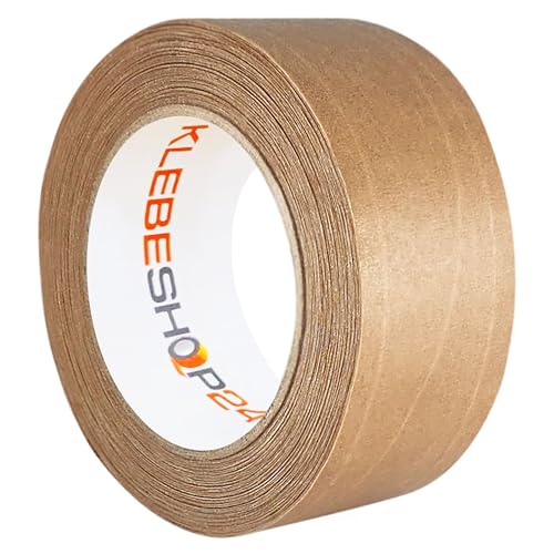 KLEBESHOP24 Packband Papier fadenverstärkt | extra stark | 3-Zoll-Kern | Braun | 50 mm x 50 m/1 Rolle KLEBESHOP24 Packband Papier fadenverstärkt | extra stark | 3-Zoll-Kern | Braun | 50 mm x 50 m/1 Rolle von KLEBESHOP24