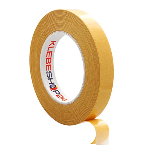 KLEBESHOP24 KLEBEBAND DOPPELSEITIG | Handreißbar | Breite wählbar | 10/50 m | Stark klebend | Universalklebeband | Doppelklebeband für Papier, Metall, Kunststoff, Pappe, Holz etc. / 15 mm x 50 m KLEBESHOP24 KLEBEBAND DOPPELSEITIG | Handreißbar | Breite wählbar | 10/50 m | Stark klebend | Universalklebeband | Doppelklebeband für Papier, Metall, Kunststoff, Pappe, Holz etc. / 15 mm x 50 m von KLEBESHOP24