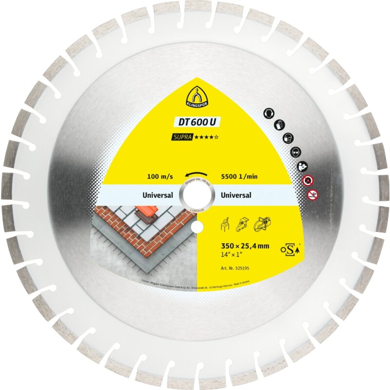 Diamantgroßtrennscheibe DT 600 U Supra für Beton Kalksandstein Kurzverzahnung 300 x 2,8 x 25,4 mm Diamantgroßtrennscheibe DT 600 U Supra für Beton Kalksandstein Kurzverzahnung 300 x 2,8 x 25,4 mm von Klingspor AG