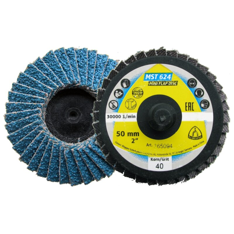 Mini-Schleifmopteller MST 624 Supra 50 mm gewölbt für Stahl, Edelstahl Körnung 60 Mini-Schleifmopteller MST 624 Supra 50 mm gewölbt für Stahl, Edelstahl Körnung 60 von Klingspor AG