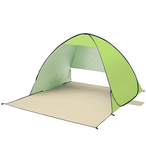 Familienzelt Campingzelt 2–3 Personen Strandzelt Super Strandschirm Outdoor Sonnenschutz Cabana Automatisches Pop-Up Outdoor Zelt (Bl? A) (Gr?n A) von KLLJHB