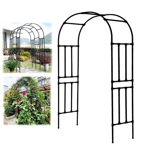 Gartenspalier Gartenbogen Verzinkter Metalllaubenspalier Torbogen Laubendekoration Außenbögen für Kletterpflanzen, Weinreben, Blumen, 1 Zoll aus verzinktem Rohr (Größe: 425 x 267 x 50 cm/167 von KLUFO