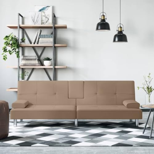 Sofagarnituren for das Wohnzimmer, Sofa, Couch, Sofas for das Wohnzimmer, vielseitige Sitz- und Schlaflösung for eine individuelle Sitzlösung, mühelos tagsüber und abends platzsparend ( Color : Cappuc von KLYEON