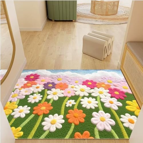 KLYso 3D Dreidimensionale Visuelle Nachahmung Kaschmir Teppich TPR Baumwolltuch Boden Eingang Tür Fußmatte Wohnzimmer Schlafzimmer rutschfeste Fußmatte(Color:#2,Size:200 * 300CM) von KLYso