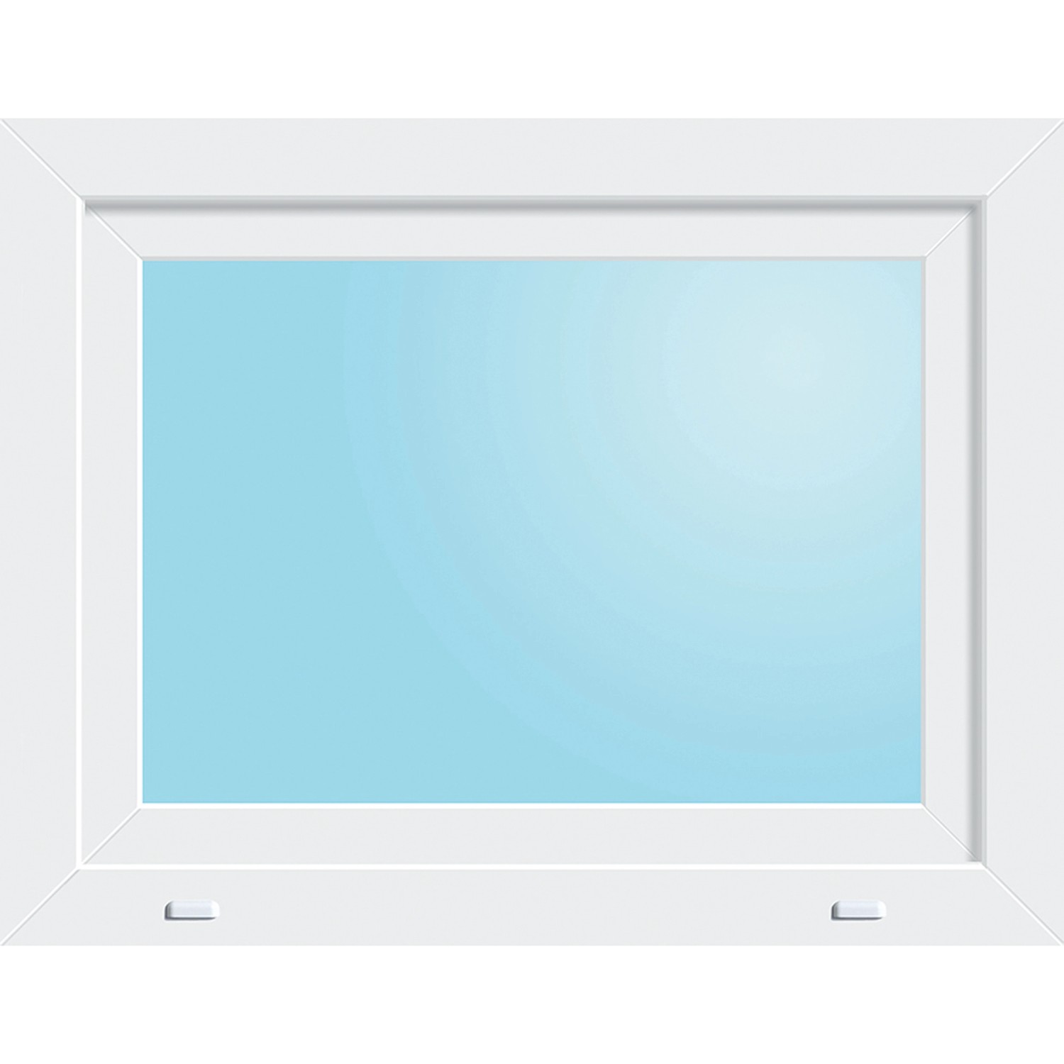 KM Meeth Kunststofffenster CL7 Weiß 100 cm x 50 DIN links Uw-Wert 0,90 von KM Meeth
