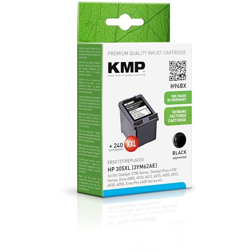 KMP Tintenpatrone passend für HP 305XL Schwarz für - HP DeskJet 2320/2700/ 2710/ 2710e, HP DeskJet Plus, HP Envy 6012/6015/ 6020 usw. von KMP know how in modern printing