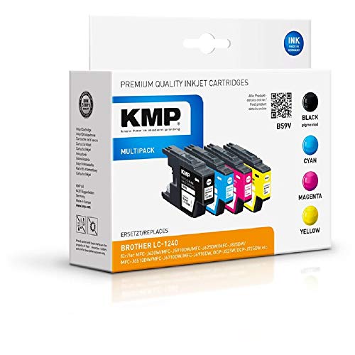 KMP Tinte B59V Multipack ersetzt Brother LC1240VALBP (alternativ zu B37V) von KMP know how in modern printing