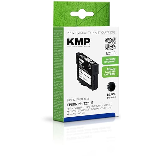 KMP Tintenpatrone Kompatibel mit Epson 29 Schwarz für Epson Expression Home XP-235/XP-245/XP-247/XP-332/XP-335/XP-342/XP-345/XP-432/XP-435/XP-442/XP-445 von KMP know how in modern printing