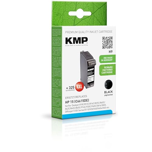 KMP Tintenpatrone für HP 15 Black (C6615DE) von KMP know how in modern printing