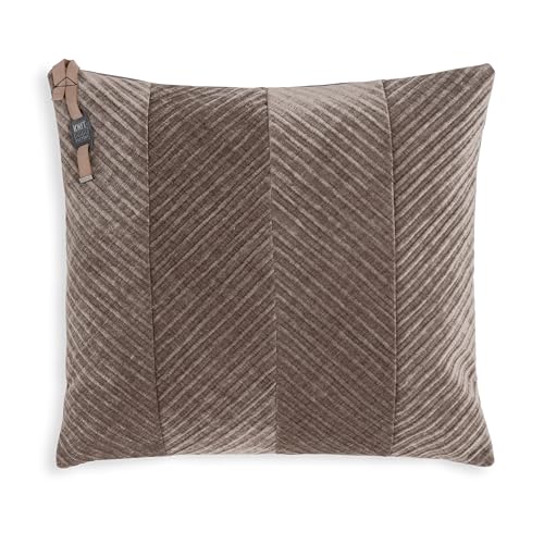 Knit Factory - Beau Kissen - Velourkissen - Modischen Streifenmusters - Sofakissen - 50x50 - Taupe Knit Factory - Beau Kissen - Velourkissen - Modischen Streifenmusters - Sofakissen - 50x50 - Taupe von KNIT FACTORY