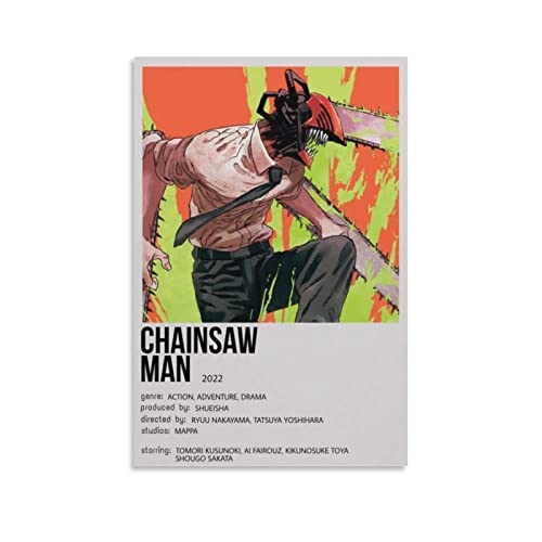 Chainsaw Man Art Poster Dekorative Malerei Leinwand Wandkunst Wohnzimmer Poster Schlafzimmer Malerei, Leinwand Kunst Poster Und Wandkunst Bilddruck Moderne Familienzimmer Dekor 12x18inch(30x45cm) von KNOTSS