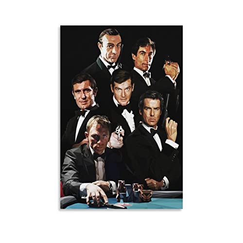 007 Movie Poster Dekorative Malerei Leinwand Wandkunst Wohnzimmer Poster Schlafzimmer Malerei, Leinwand Kunst Poster Und Wandkunst Bilddruck Moderne Familienzimmer Dekor 12x18inch(30x45cm) von KNOTSS