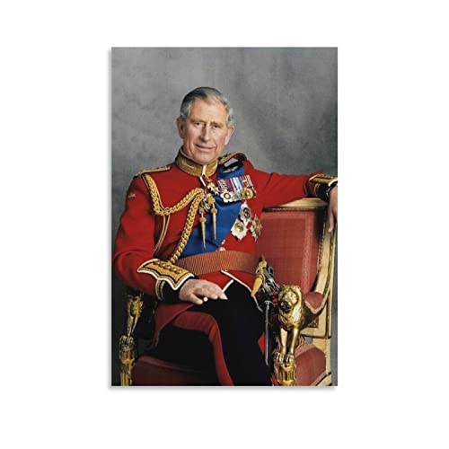 King Charles III Poster Dekorative Malerei Leinwand Wandkunst Wohnzimmer Poster Schlafzimmer Malerei, Leinwand Kunst Poster Und Wandkunst Bilddruck Moderne Familienzimmer Dekor 16x24inch(40x60cm) von KNOTSS