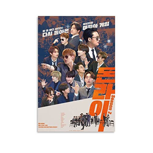 Seventeen Kpop Group Art Poster Dekorative Malerei Leinwand Wandkunst Wohnzimmer Poster Schlafzimmer Malerei, Leinwand Kunst Poster Und Wandkunst Bilddruck Moderne Familienzimmer Dekor 16x24inch(40x60 von KNOTSS