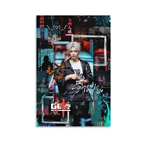 Stray Kids Lee Felix Poster Dekorative Malerei Leinwand Wandkunst Wohnzimmer Poster Schlafzimmer Malerei, Leinwand Kunst Poster Und Wandkunst Bilddruck Moderne Familienzimmer Dekor 16x24inch(40x60cm) von KNOTSS