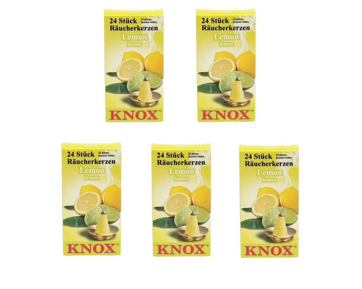 KNOX Räuchermännchen 5 Päckchen Räucherkerzen- Lemon - 24er Packung von KNOX