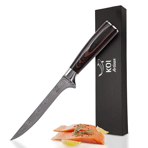 KOI ARTISAN Ausbeinmesser für Koche – Entgräten von Fisch und Fleisch 15,2 cm Klinge von KOI ARTISAN