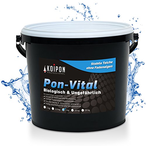 KOIPON Pon-Vital 5 kg, Die 100% biologische Alternative zum Fadenalgenvernichter gegen Algenwachstum und Fadenalgen im Gartenteich von KOIPON