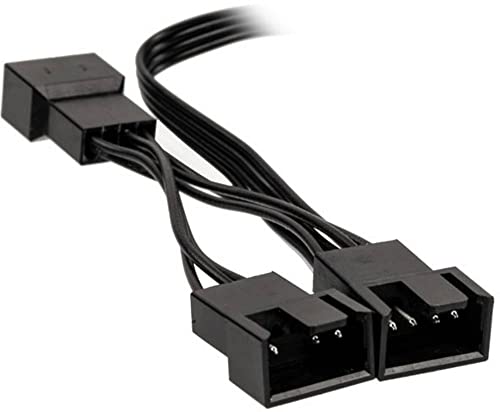 Kolink PC-Lüfter Y-Kabel [1x PC-Lüfter Buchse 4pol. - 3X PC-Lüfter Buchse 4pol.] 0.35m Schwarz von KOLINK