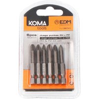Koma Tools - Satz mit 6 Bits koma - Kreuzschlitz und Pozidriv - 50mm - 08741 von KOMA TOOLS