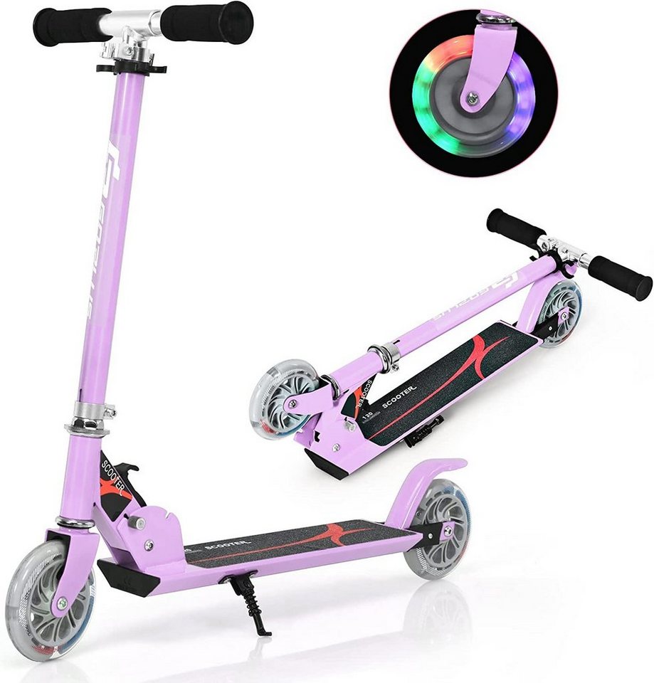 KOMFOTTEU Cityroller Kinder Roller Scooter, mit LED Rädern, ab 4 Jahre von KOMFOTTEU