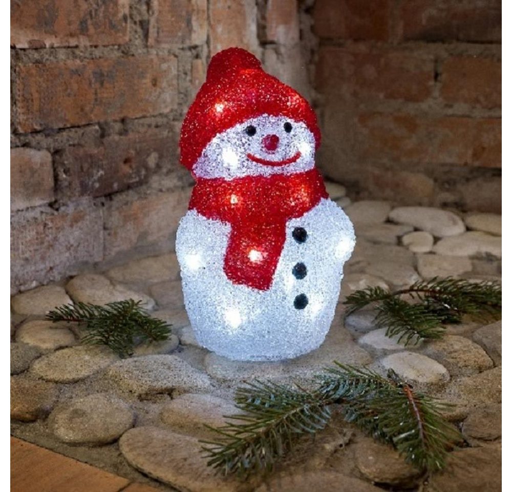 KONSTSMIDE Weihnachtsdorf 6175-203 LED Acryl Schneemann 14x18cm Batterie von KONSTSMIDE