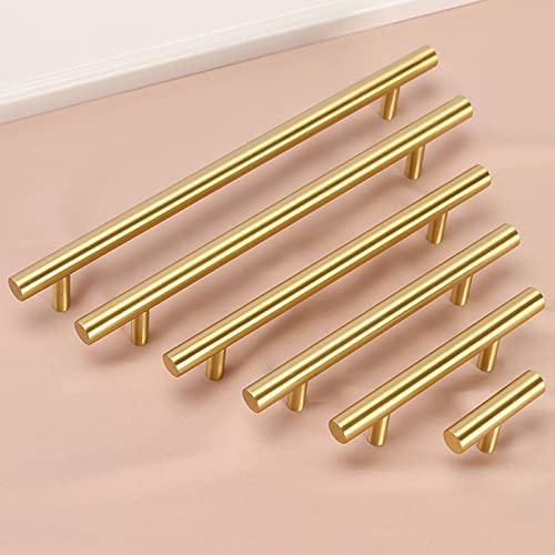 Moderner Schrankgriff, 2 Pcs, schwarzer Möbelgriff, (25cm/30cm/50cm/60cm/100cm), Nachttischschrankgriff, Schuhschrankgriff (gold), T-förmig,Gold-50cm von KOOEIN