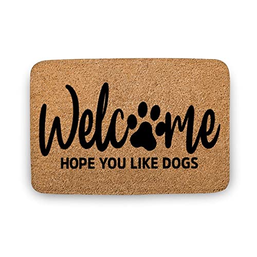 KOPUTE Willkommensmatte, einzigartiges Hundegeschenk, Hallo Willkommensgeschenk, Geschenk zum Einzug, Heimdekoration, Willkommensmatte, Innen-Fußmatte, Fußmatte für Vorder- und Rückseite, 43 x 76 cm von KOPUTE