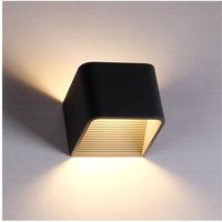 Led 6W Schwarze Wandleuchte Quadra - 10 cm von KOSILUM