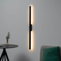 Minimalistische schwarze Design-LED-Wandleuchte IP65 - Sambai von KOSILUM