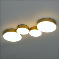 Moderne goldene Deckenleuchte mit 4 LED-Strahlern - Skavi von KOSILUM