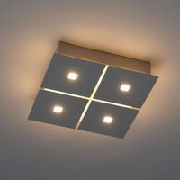 Quadratische weiße LED-Deckenleuchte L22,5 cm - Nova von KOSILUM