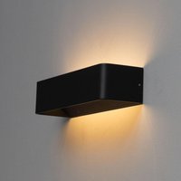 Schwarze LED-Wandleuchte mit matter Oberfläche 37cm - Quadra von KOSILUM