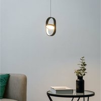 Schwarze ovale Design-LED-Hängeleuchte - Elanzo von KOSILUM