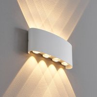 Weiße Multifokus LED Wandleuchte IP54 -Prisma von KOSILUM