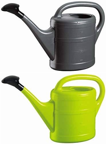 2x Gießkanne 5L ANTHRAZIT + MINTGRÜN + 1x KÜHLSCHRANKMAGNET! Gießkannen Kunststoff für groß & klein, Garten & Zimmerpflanzen Gieskanne Gieskannen Giesskanne 5 Liter Watering Can Kinder Zimmergießkanne von KOVA