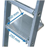 Einhängepodest für Sprossenleitern, en 131, 250 x 250 mm - Krause von KRAUSE