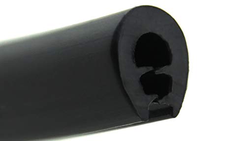 KS-TPE0-2,5S Kantenschutz aus Thermoplast (TPE) von SMI-Kantenschutzprofi - Klemmbereich 0,5-2,5 mm - Schwarz- Klemmprofil - einfache Montage, selbstklemmend ohne Kleber (1 m) von SMI