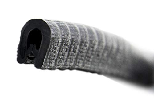 KS1-2S-POM Kantenschutzprofil von SMI-Kantenschutzprofi aus PVC Gummi - Klemmbereich 1-2 mm - NICHT ROSTEND - Klemmprofil mit POM Kunststoffeinlage - Schwarz - selbstklemmend ohne Kleber(1 m) von SMI