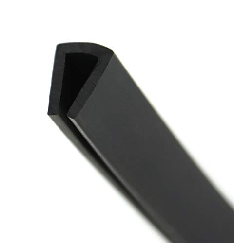 V4 - Fassungsprofil von SMI-Kantenschutzprofi aus EPDM-Zellkautschuk - Fassungsbereich 5 mm - Kantenschutz für Scheiben, Fenster, Blech u. v. m. - einfache Montage - Maße: 10x8 mm (3 m) von SMI