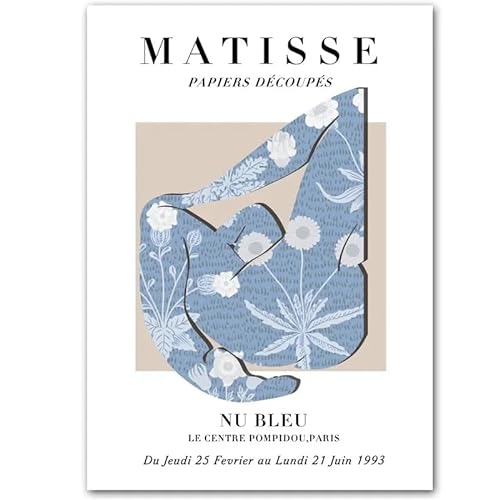 KSHAO ATHQW Henri Matisse Ausstellung Poster Und Leinwand Malerei Figur Pflanze Abstrakte Drucke Henri Matisse Wandkunst Wohnzimmer Dekor Bild 40x60cmx1 Kein Rahmen von KSHAO ATHQW