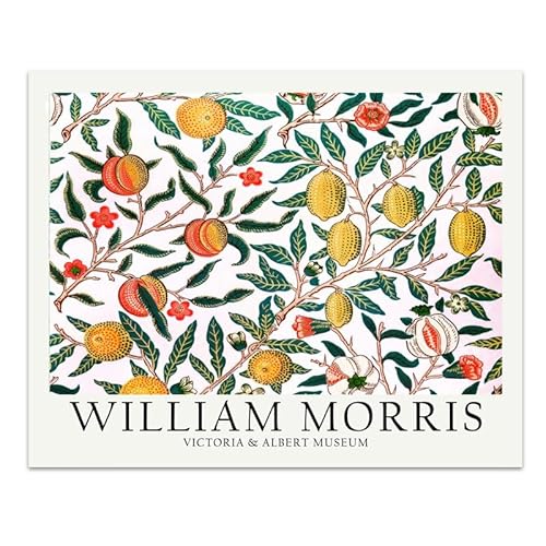 KSHAO ATHQW William Morris Ausstellung Poster Pflanzen Zitrone Leinwand Gemälde William Morris Wandkunst Nordic Einfache Drucke für Home Decor Bild 50x70cmx1 Kein Rahmen von KSHAO ATHQW