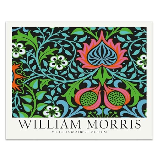 KSHAO ATHQW William Morris Ausstellungsplakat Blume Zweig Leinwand Gemälde William Morris Wandkunst Nordic Einfache Drucke für Home Decor Bild 40x60cmx1 Kein Rahmen von KSHAO ATHQW