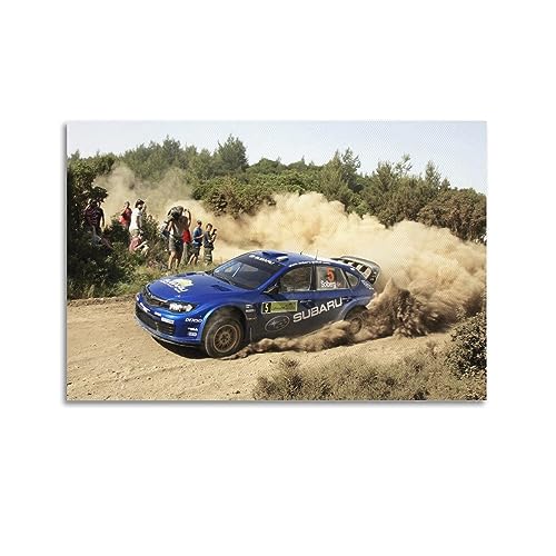 KTIN Drift Auto-Poster Subaru Impreza Sti Wrc Rallye Rennauto Poster Dekorative Malerei Leinwand Wandposter und Kunstdruck, modernes Familienschlafzimmer-Dekor-Poster, 30 x 45 cm von KTIN