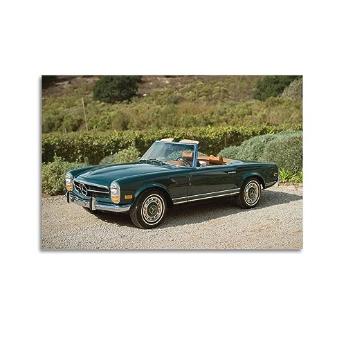 KTIN Sportwagen-Poster Amg 250sl W113 Cabrio-Poster, dekoratives Gemälde, Leinwand, Wandposter und Kunstdruck, modernes Familienschlafzimmer-Dekor-Poster, 60 x 90 cm von KTIN