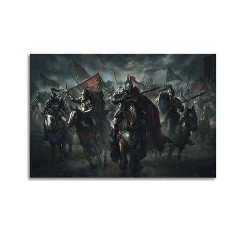 Kriegsposter Mittelalterlicher Tempelritter Gebühr Poster Dekorative Malerei Leinwand Wandposter und Kunstdruck Moderne Familie Schlafzimmer Dekor Poster 60 x 90 cm von KTIN