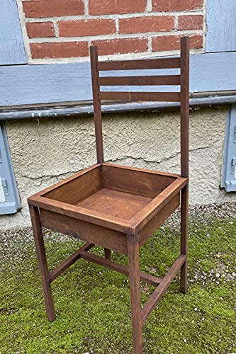 KUHEIGA Stuhl zum Bepflanzen aus Metall, H: 90cm, in Edelrost Garten, Pflanzstuhl Garten Metall von KUHEIGA