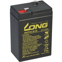 Kung Long Akku WP4.5-6 agm Blei Vlies 6 Volt 4,5Ah mit Faston 4,8mm von KUNGLONG