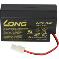 Kung Long wp 0.8-12 12V 0,8Ah amp Stecker agm Blei Batterie von KUNGLONG